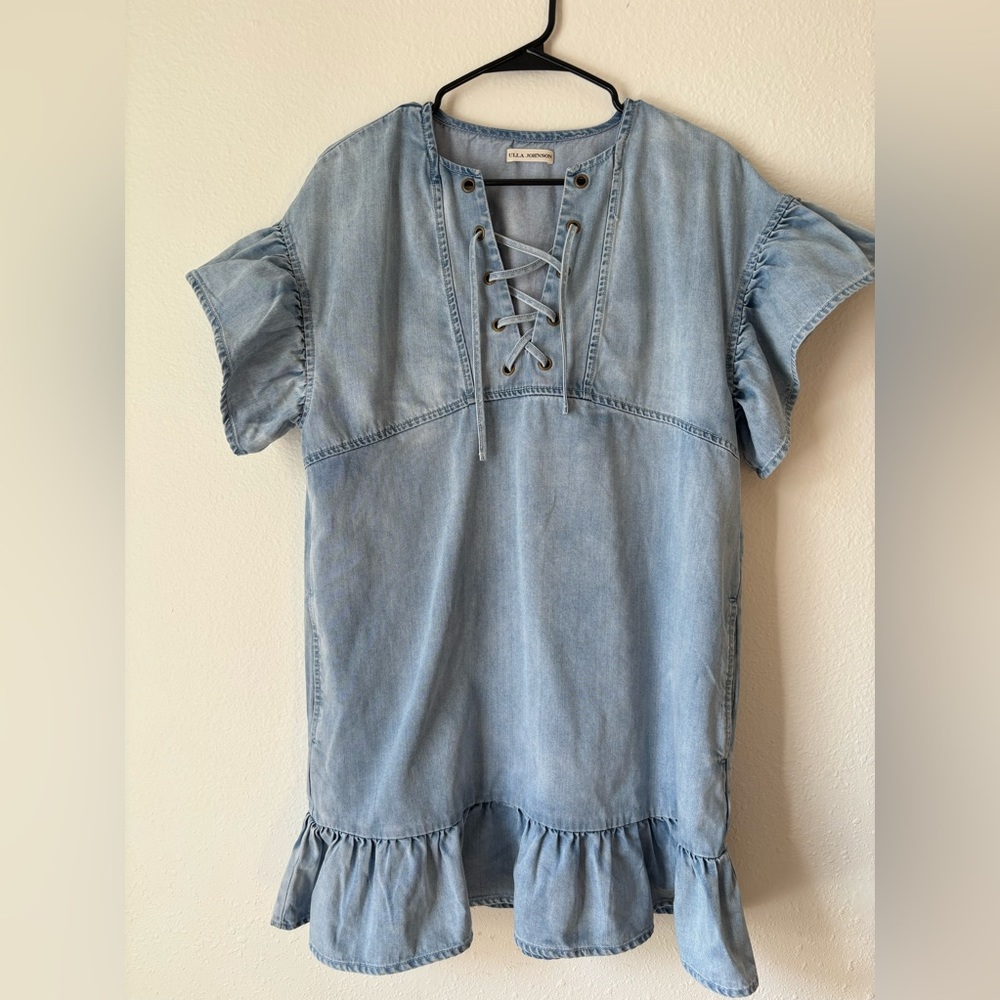 Ulla Johnson Marianne denim dress Sz 8 - Picture 4 of 7